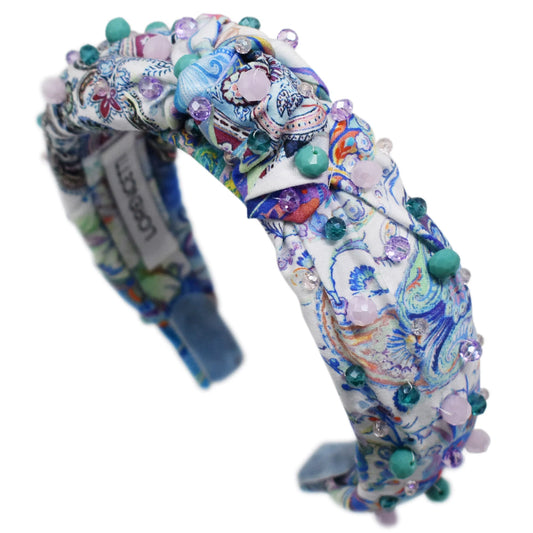 Turquoise Blossom Knotted Headband